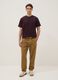 Slim fit brown cotton chinos_0