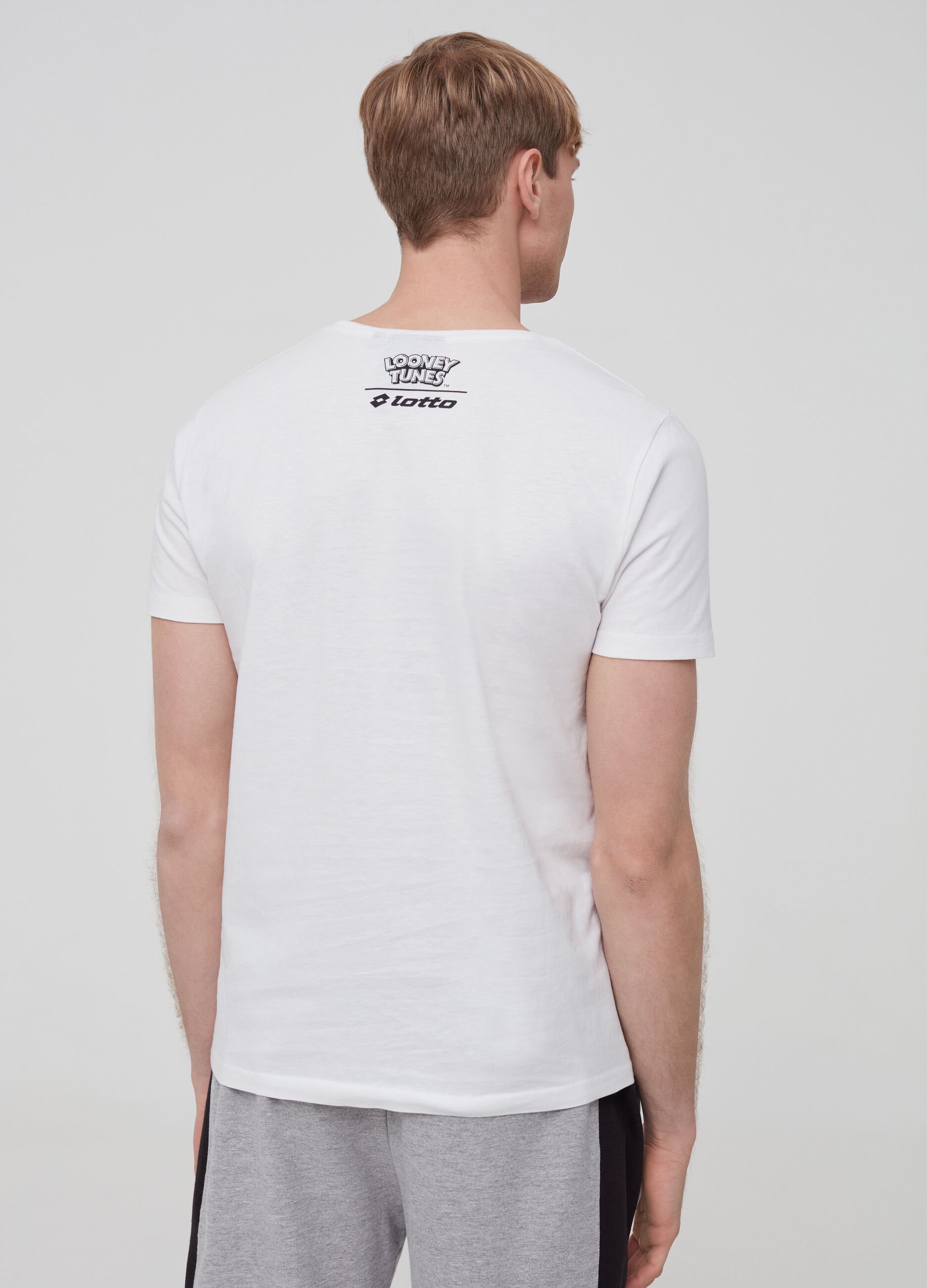 T-shirt in puro cotone con stampa Lotto