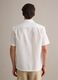White linen-cotton blend shirt with bowling collar, regular fit_3