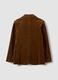Brown stretch-cotton blazer with ribbed lining and classic lapels_2