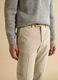 Pantaloni beige in cotone elasticizzato a coste_3