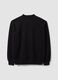Sweatshirt preta em mistura de algod&atilde;o com log&oacute;tipo frontal_2