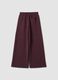 Pantaloni viola wide leg in modal elasticizzato con coulisse_2