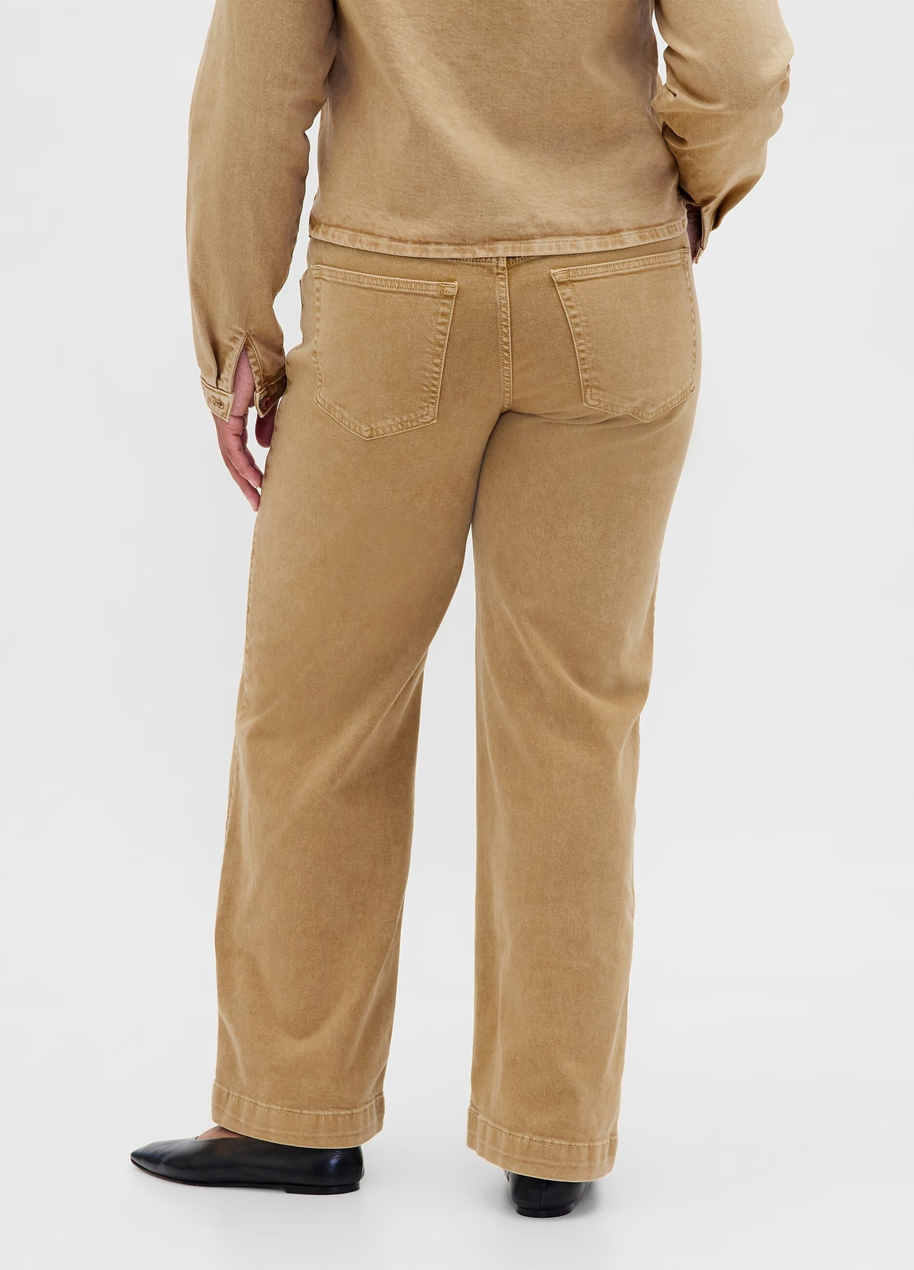 Cal&ccedil;as Beige de Denim El&aacute;stico
