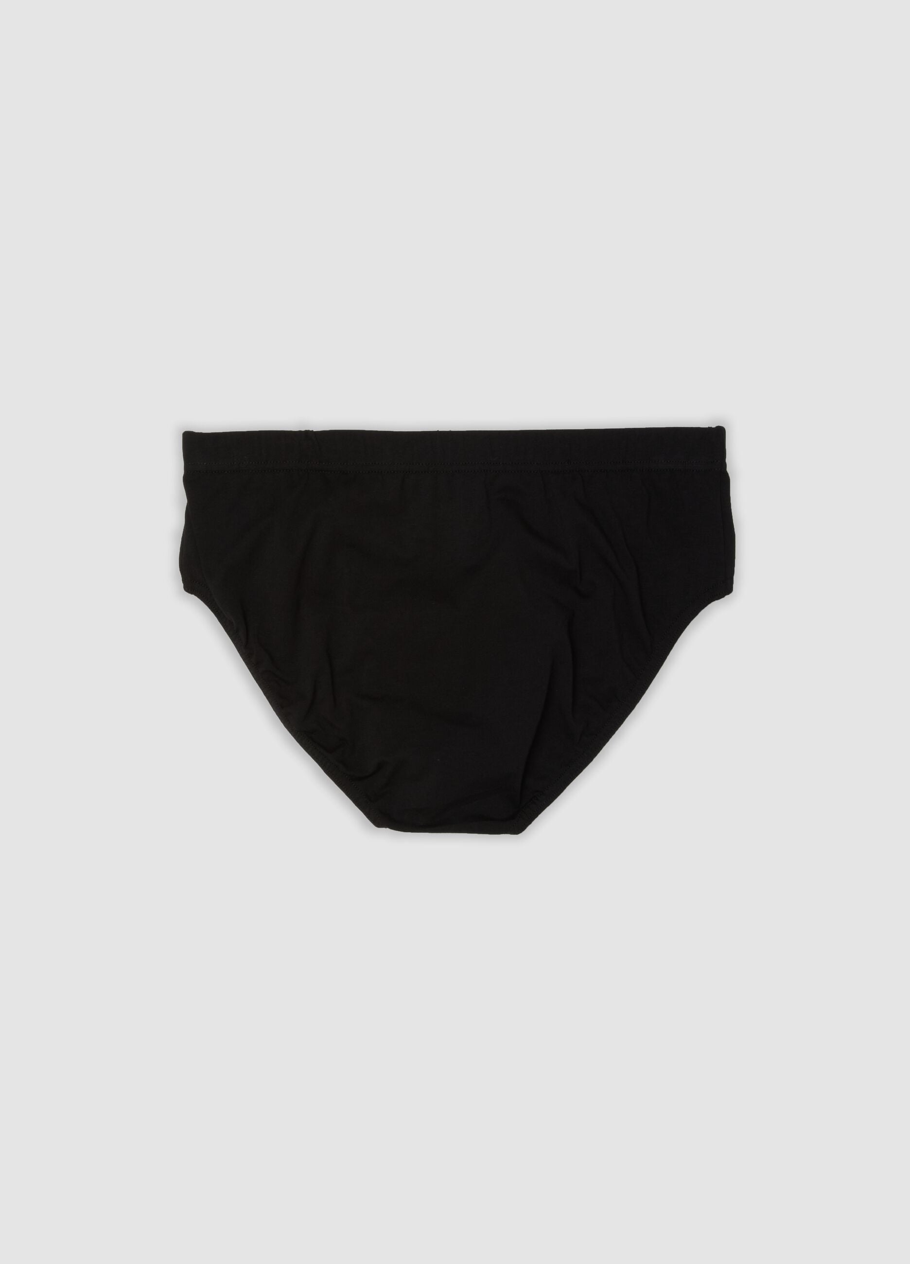 5er-Pack schwarze Slips aus Bio-Baumwolle