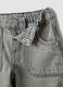 Grey baggy-fit pure cotton jeans with prints for baby boy_2