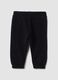 Pantaloni jogger neri in puro cotone per bimba_1