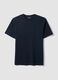 Blue pure cotton short sleeve relaxed fit T-shirt_5