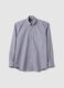 Grey pure cotton micro-check regular fit shirt_4