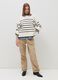 Striped pullover with slits_0