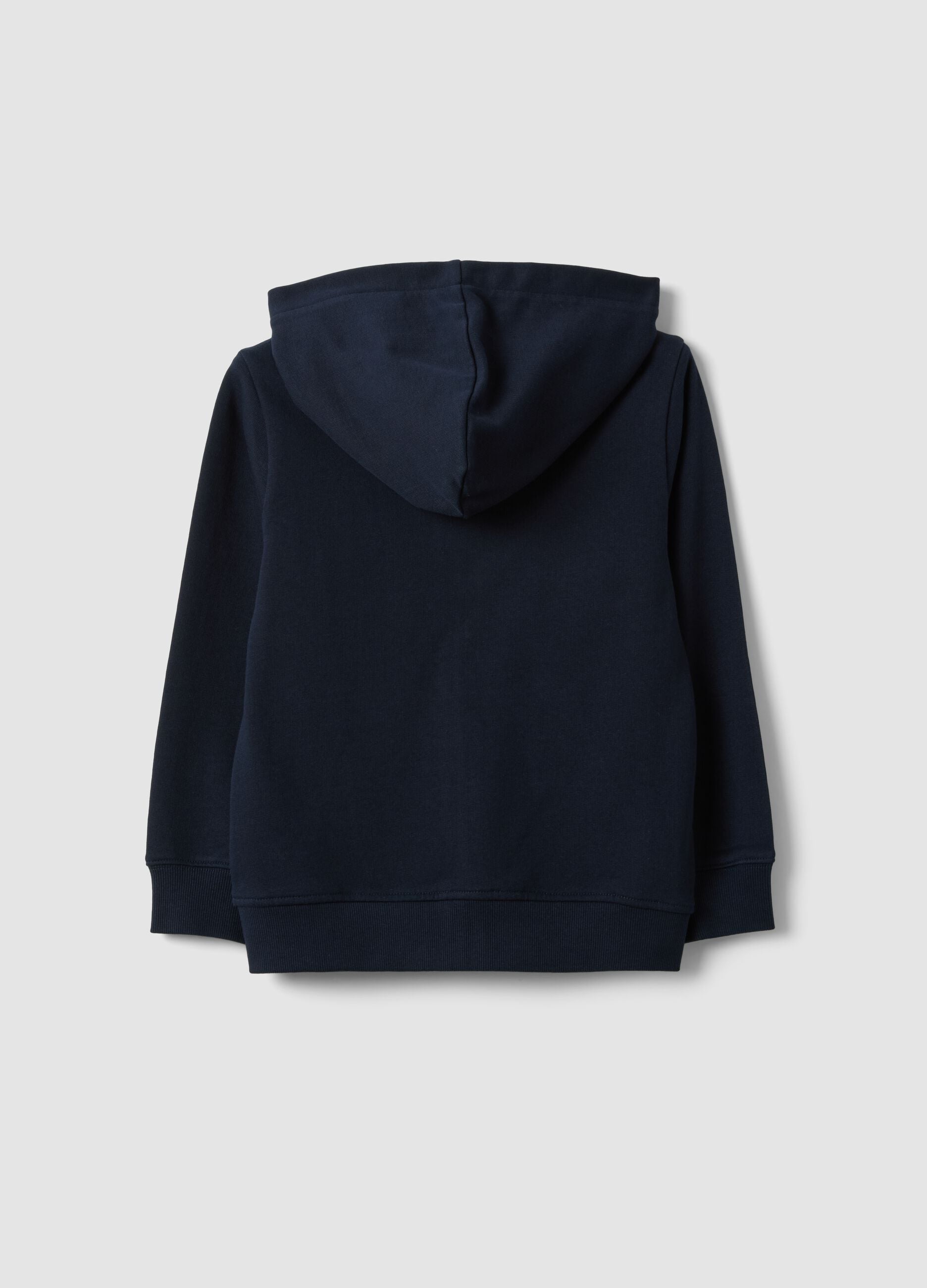 Sudadera azul con capucha de algod&oacute;n org&aacute;nico puro para ni&ntilde;o, corte regular