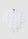 White short sleeve pure cotton regular fit shirt_3