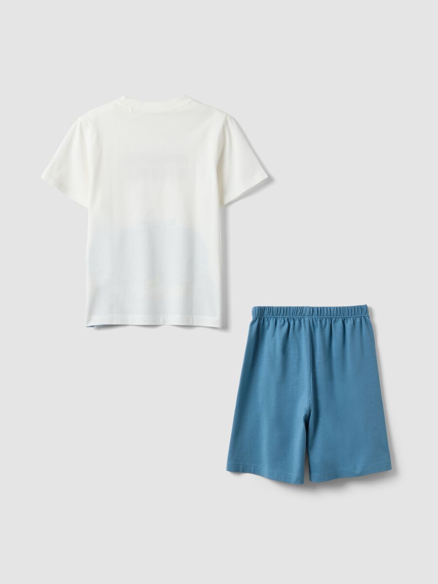 Kids' multicoloured cotton short pyjamas, regular fit_1