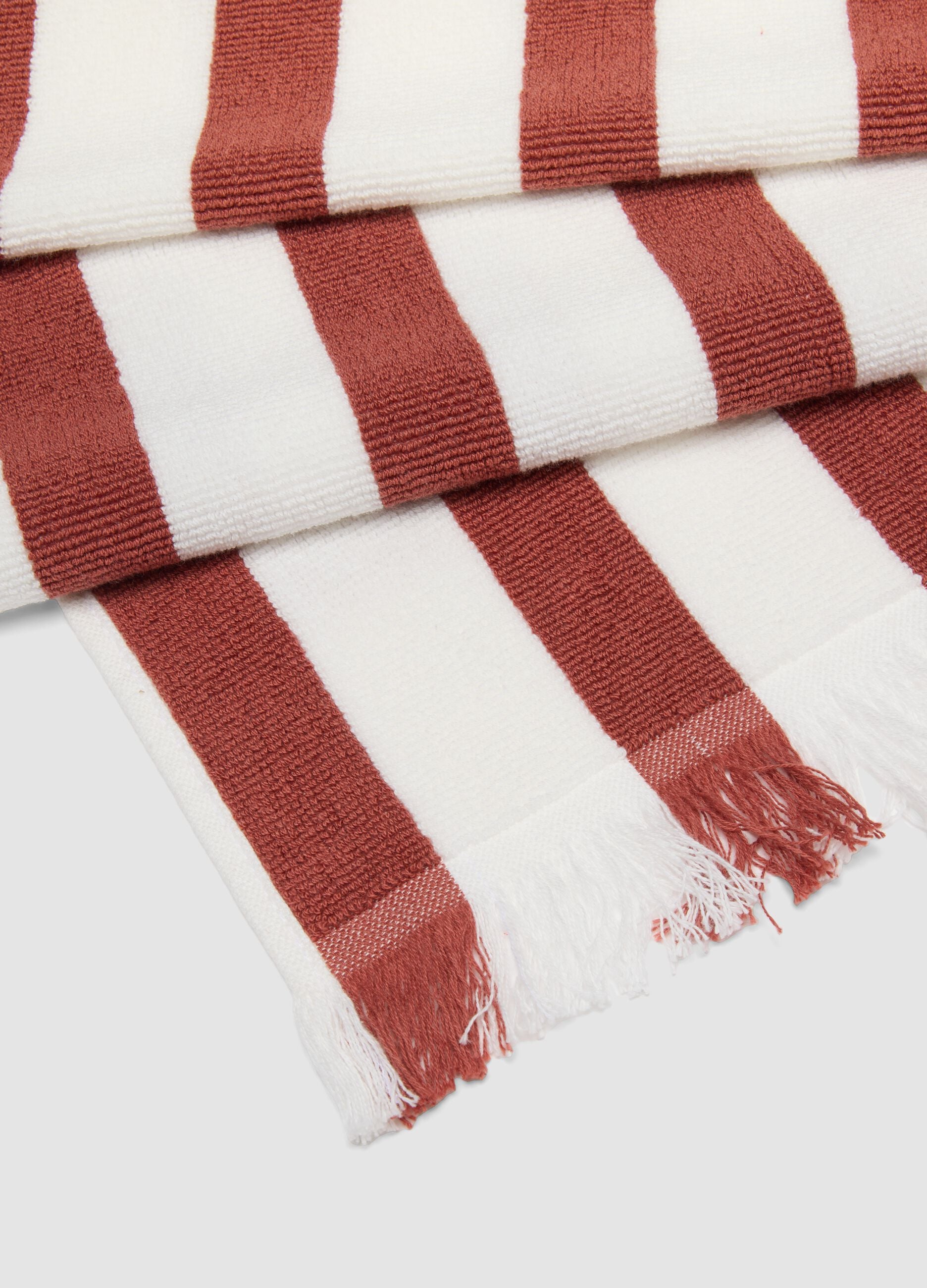 Telo mare multicolor in puro cotone a righe