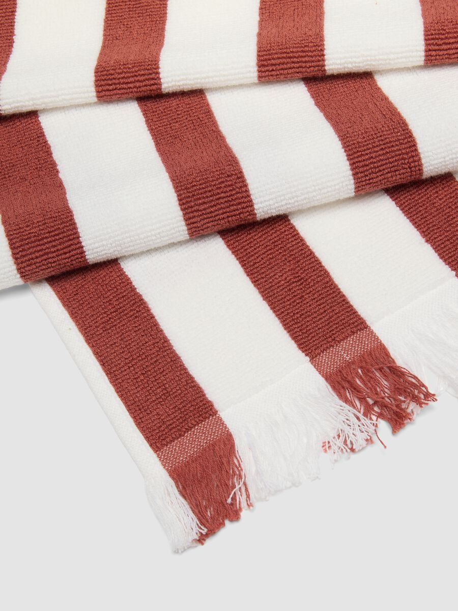 Telo mare multicolor in puro cotone a righe_1