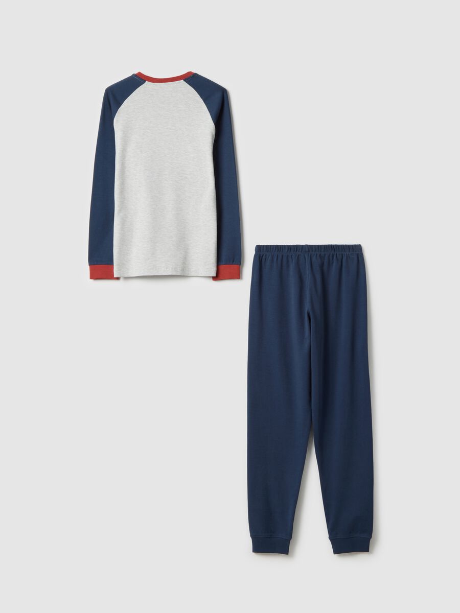 Regular fit multicolour children's pyjamas in cotton blend with print_1