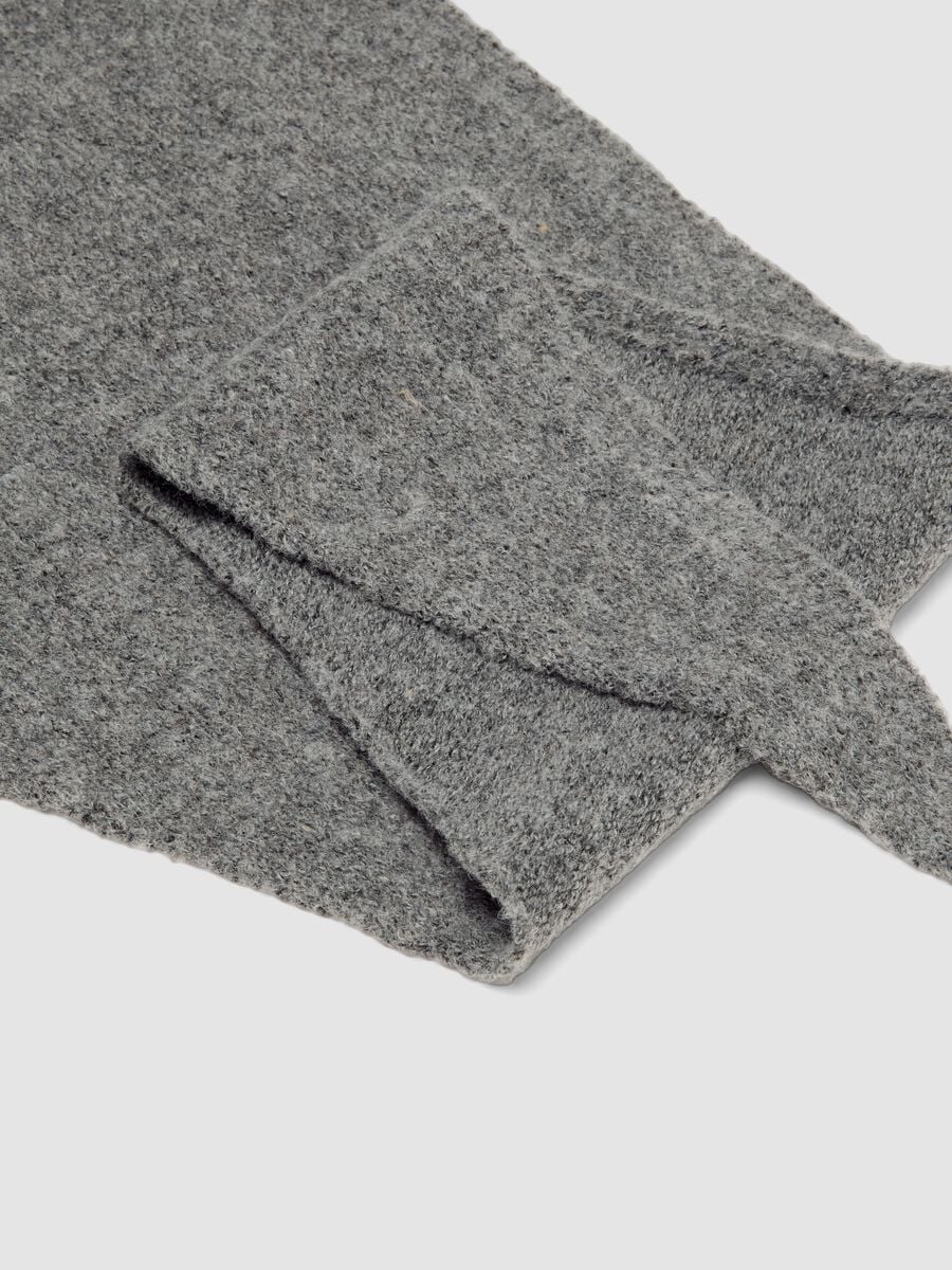 Grey stretch-fabric scarf_2