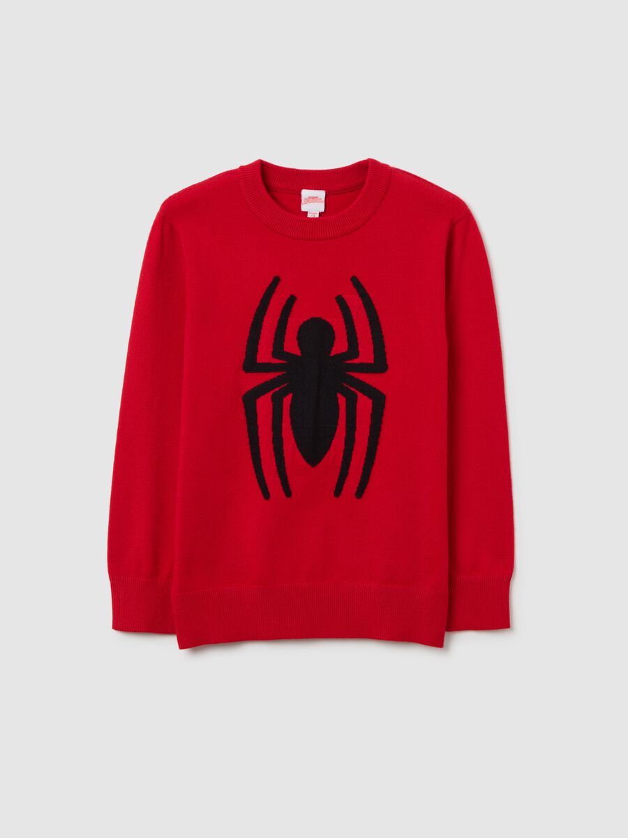 Children's red regular fit jumper with Spiderman design_0