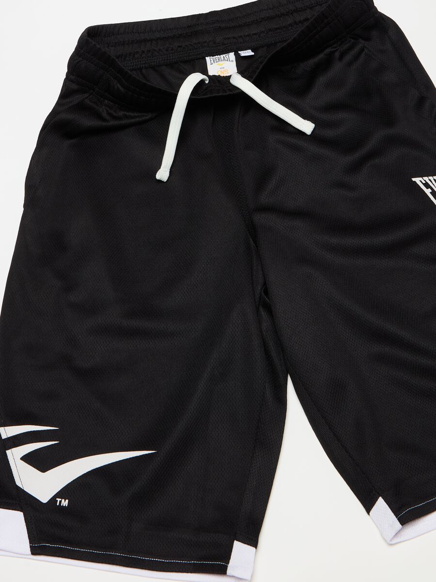 Mesh Bermuda shorts with logo print_2