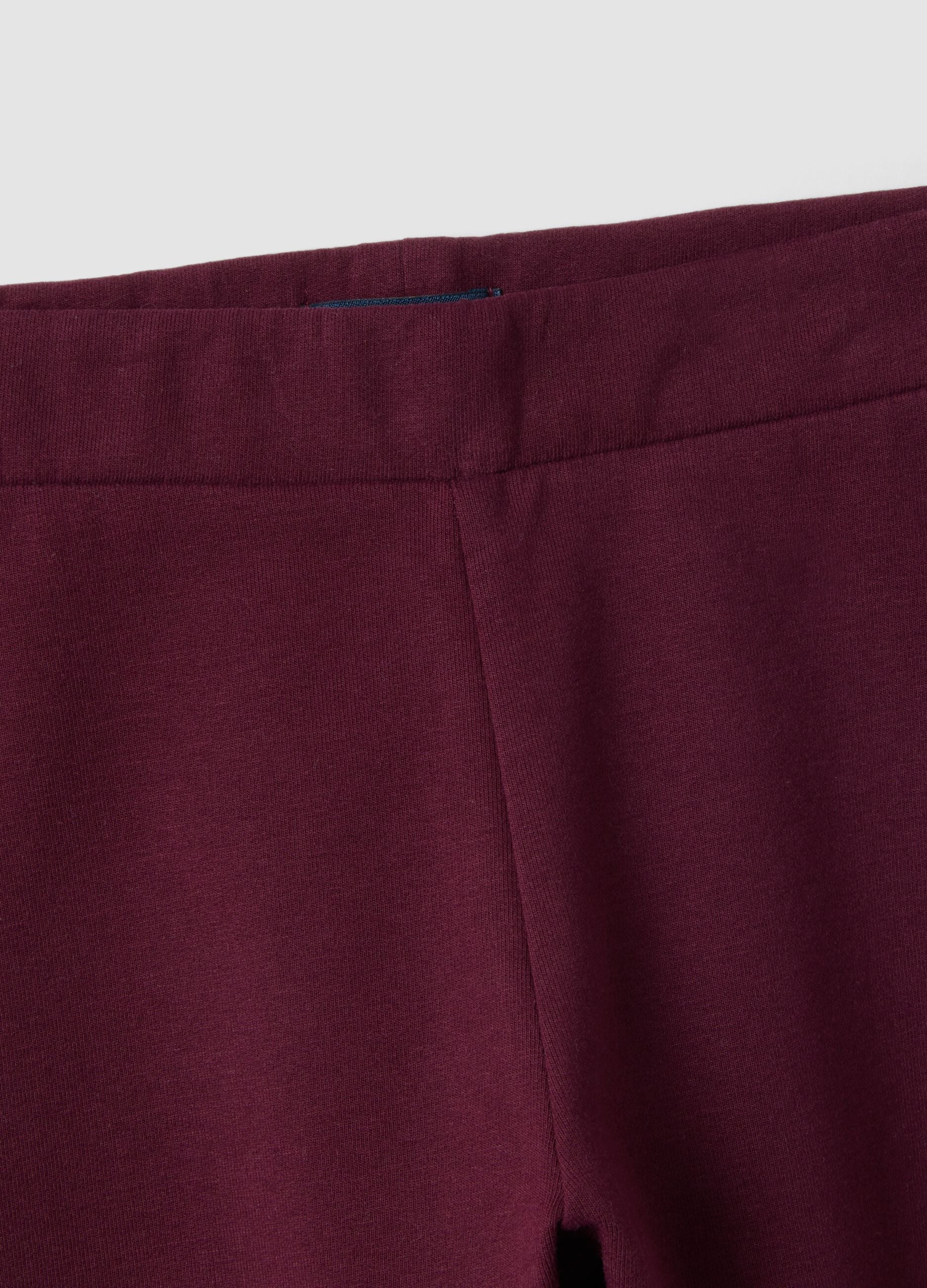 Purple skinny-fit leggings in stretch organic cotton