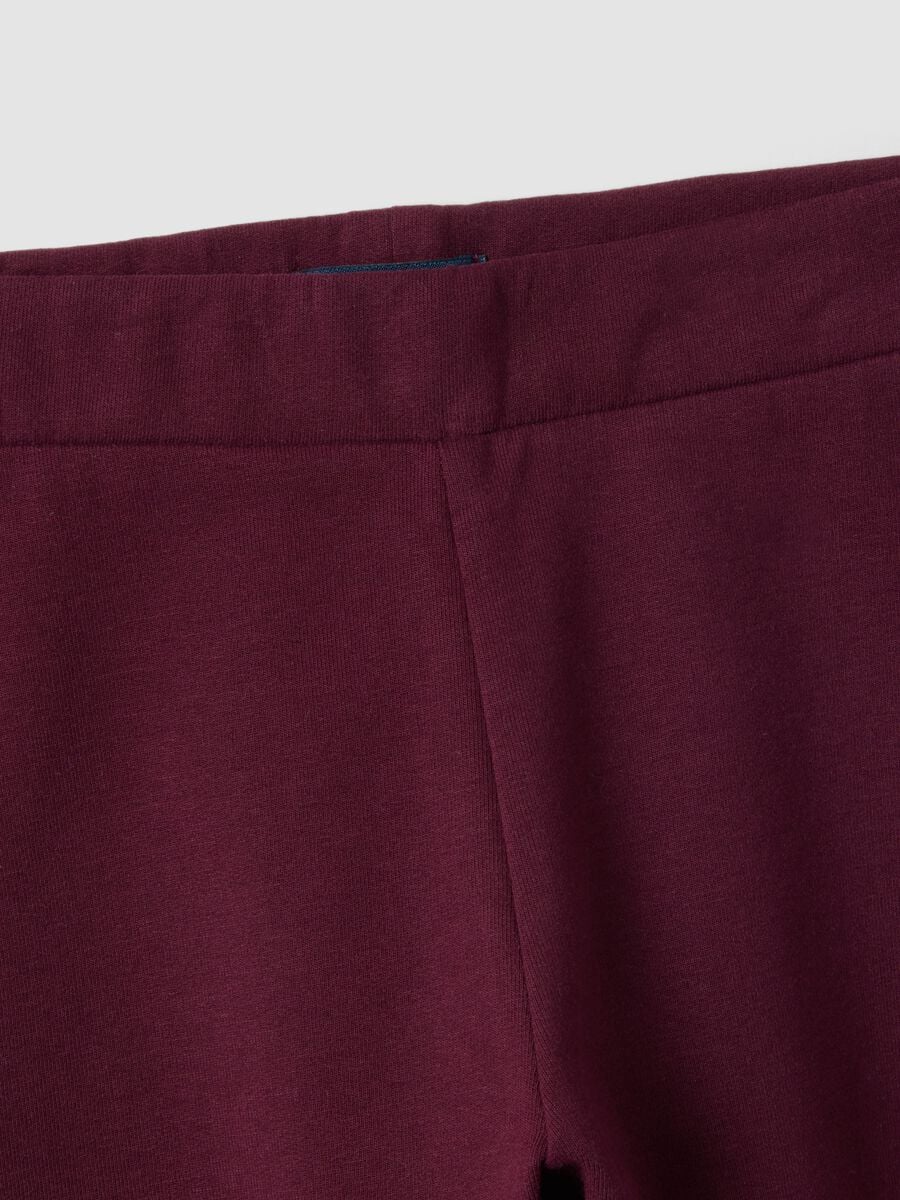 Purple skinny-fit leggings in stretch organic cotton_3