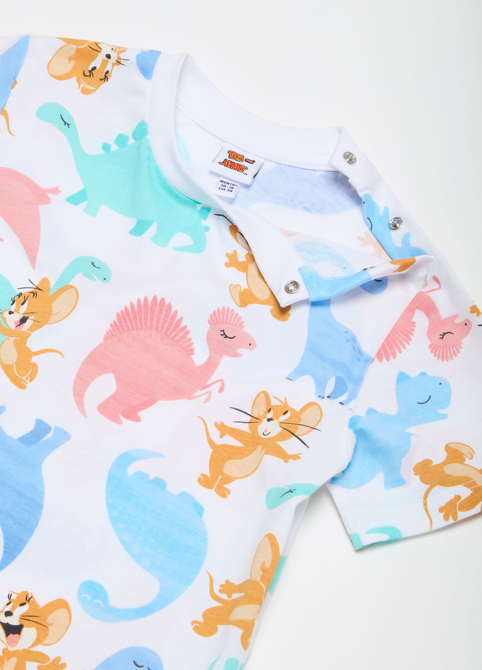 Pyjamas in organic cotton with Tom & Jerry print
