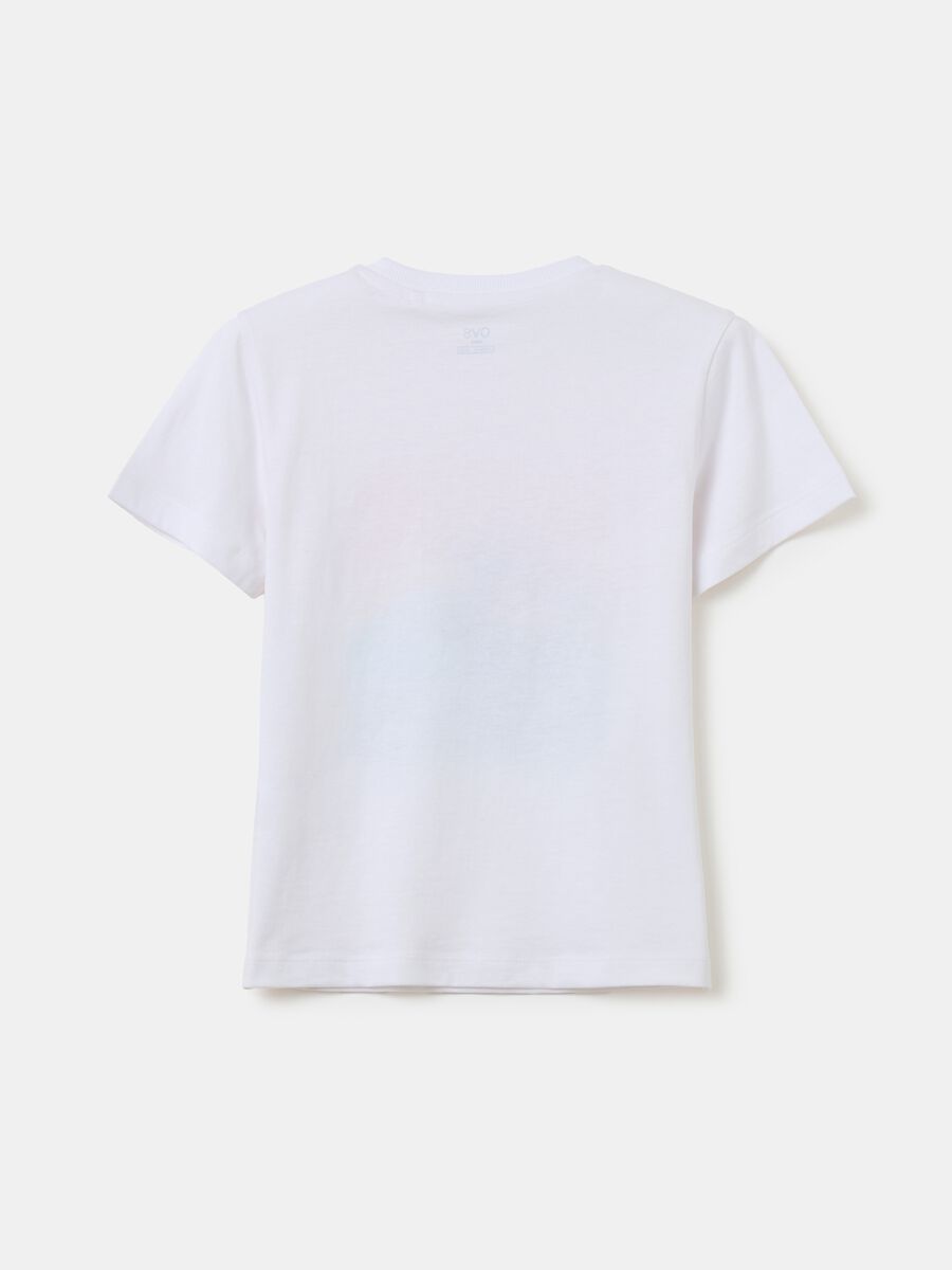 T-shirt in cotone con stampa e patch_1