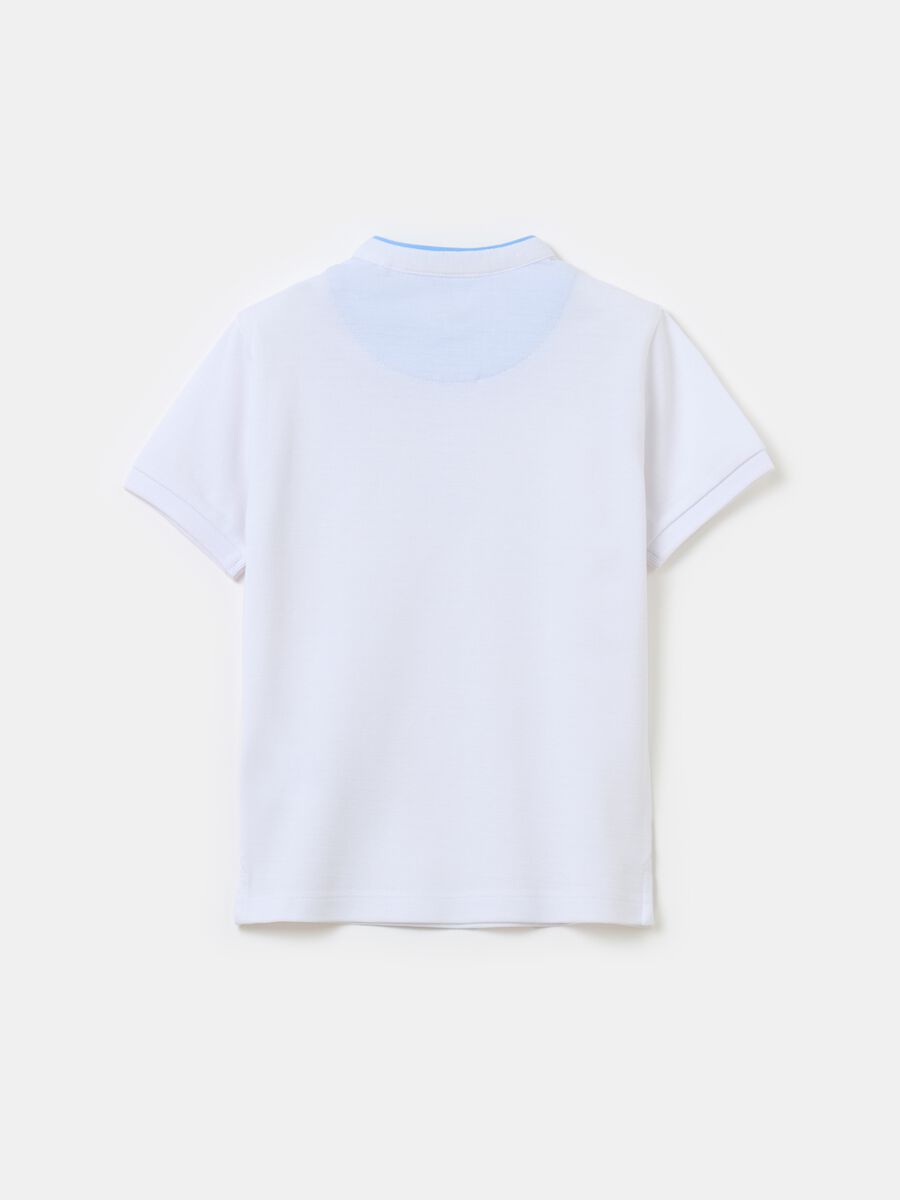 T-shirt in cotone operato con taschino_1