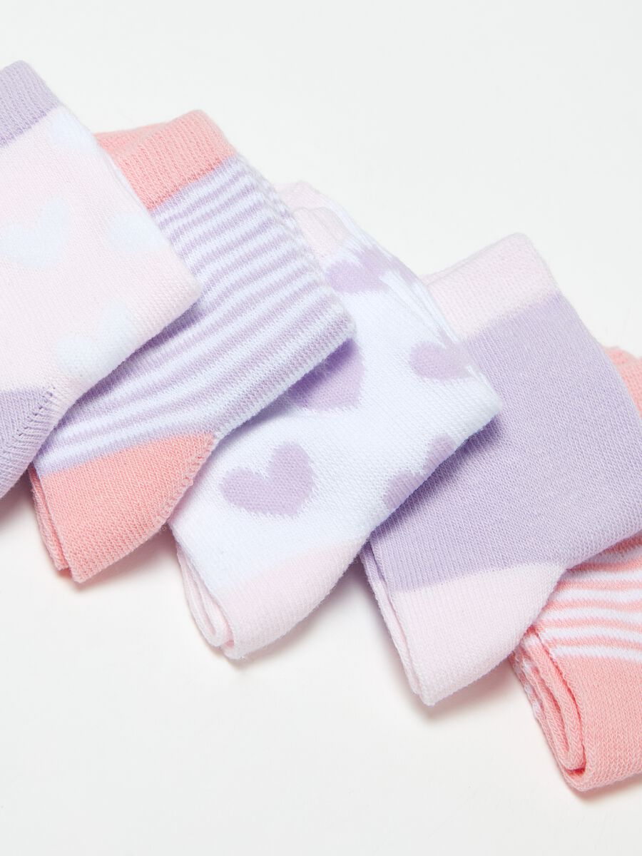 Five-pair pack short socks in organic cotton_1