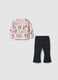 Multicolour sweatshirt and trousers set for girls in cotton blend regular fit_0