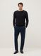 Blue Regular Fit Stretch Cotton Chino Trousers_1