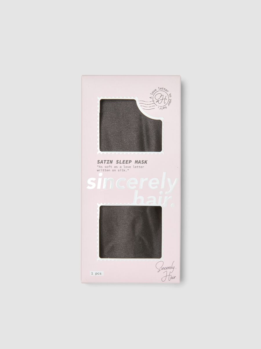 SINCERELY HAIR Masque de sommeil en satin noir_0