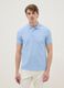 Sky Blue Short Sleeve Polo Shirt in Pure Cotton Regular Fit_0