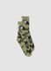 Chaussettes de sport vertes en coton stretch camouflage_0