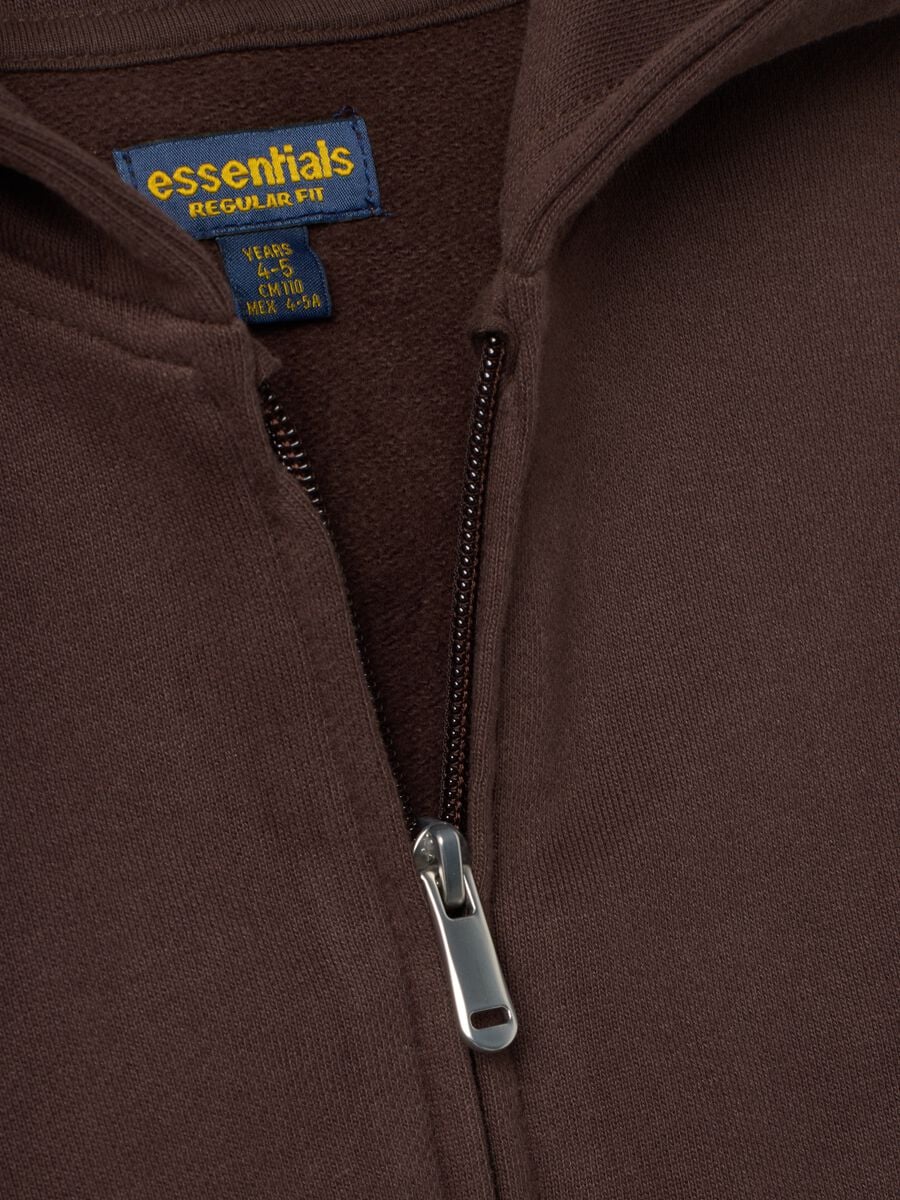 Braunes Sweatshirt aus reiner Bio-Baumwolle mit Rundhalsausschnitt_3