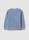 Blue cotton-blend V-neck oversized fit cardigan for boys_1
