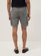 Grey pure cotton cargo Bermuda shorts, regular fit_3