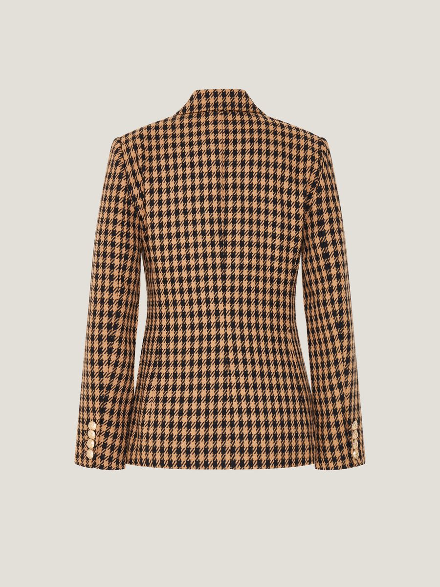 Double-breasted blazer with houndstooth pattern_5