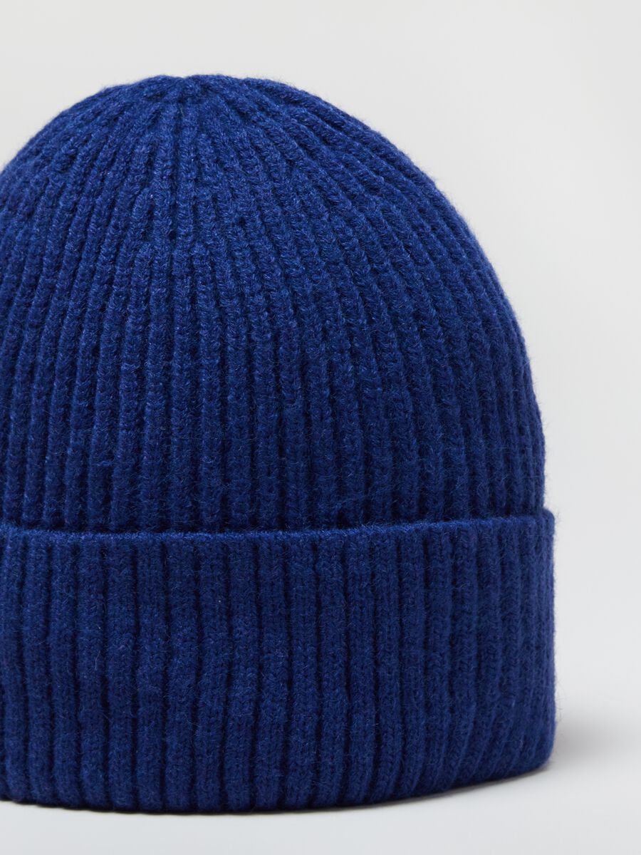 Ribbed beanie with turn-up_2