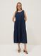 Robe midi bleue en pur coton_0