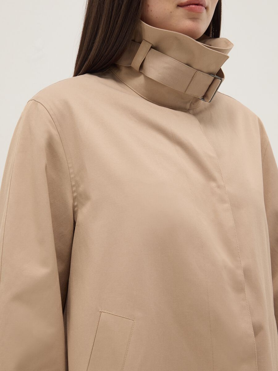 Beige Cotton Blend Oversize Fit Jacket_3