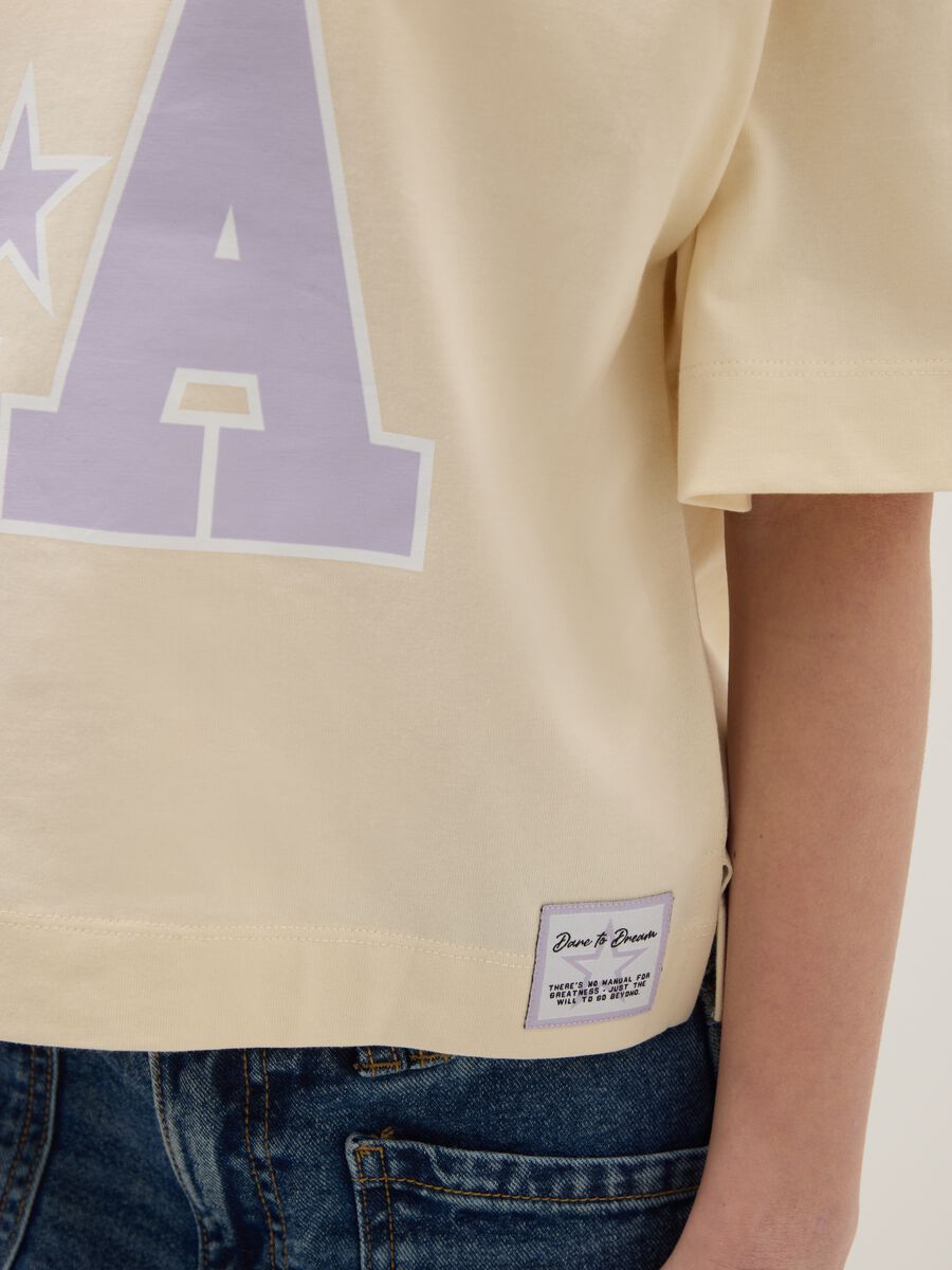 Oversized multicolour pure cotton girl&rsquo;s t-shirt with prints_2