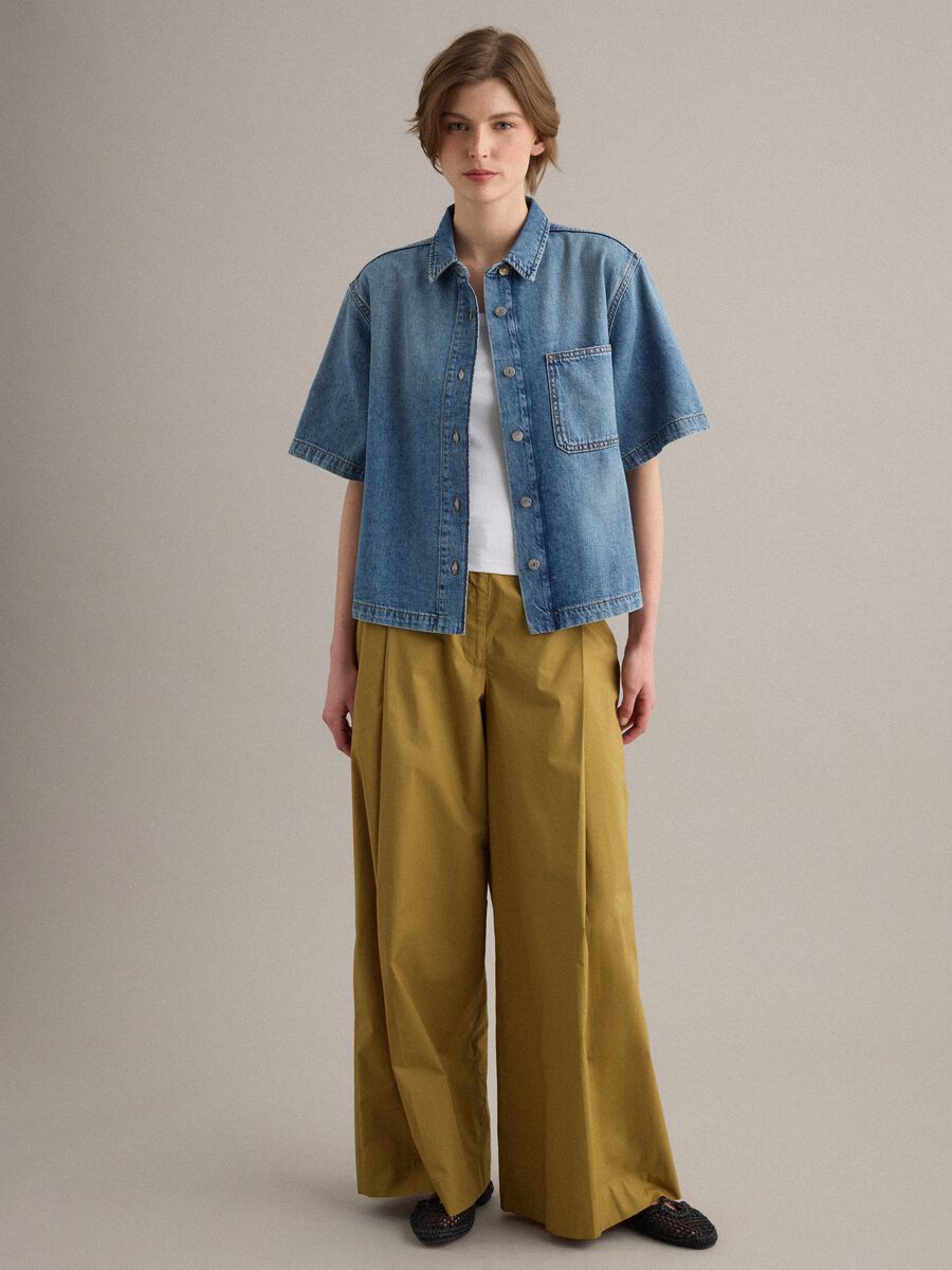 Light Blue Pure Cotton Denim Shirt_2