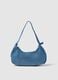 Blue cotton girl's bag with studs_0