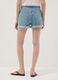 Light blue pure cotton denim shorts_2