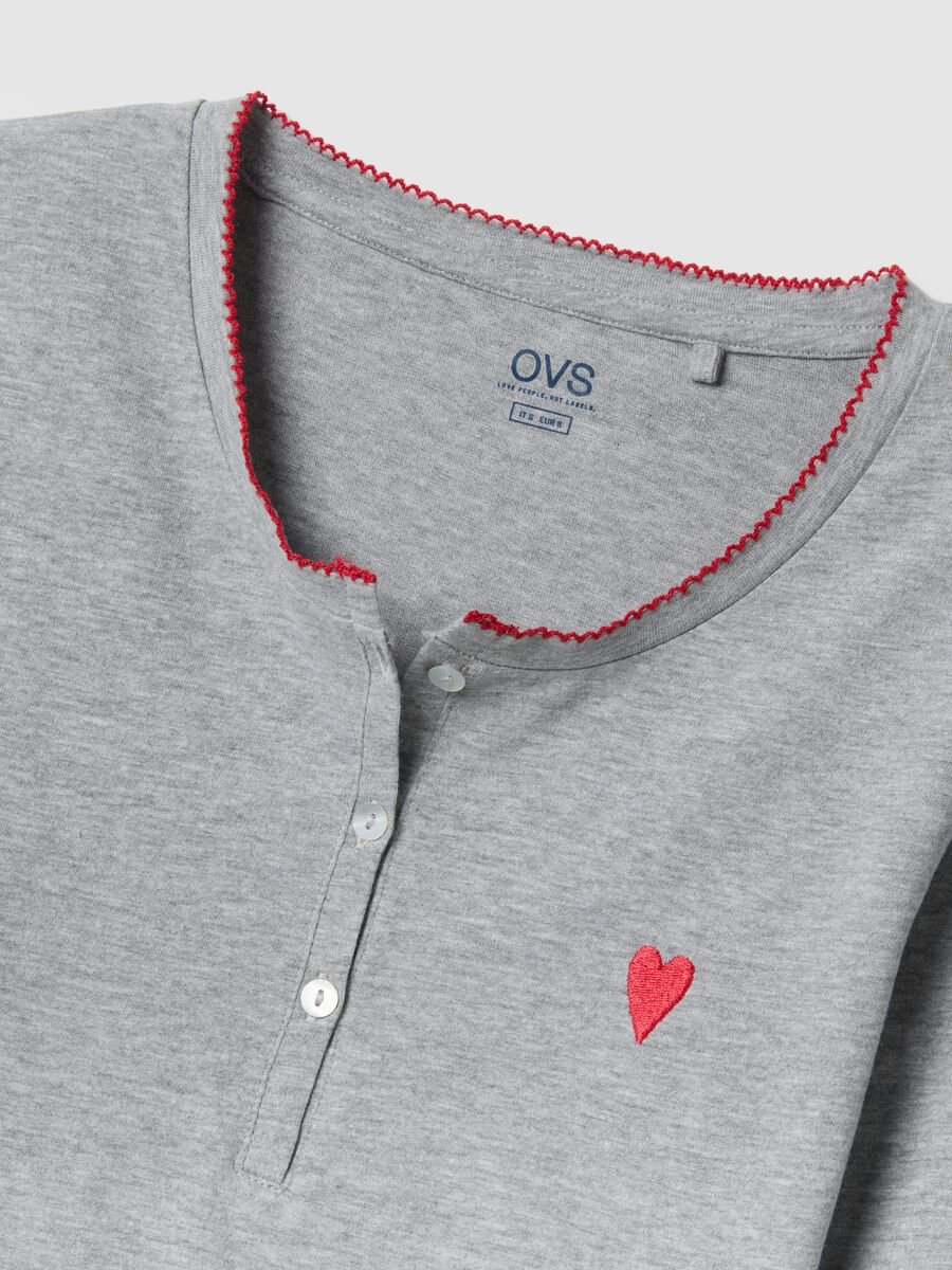 Grey cotton blend pyjamas regular fit_1