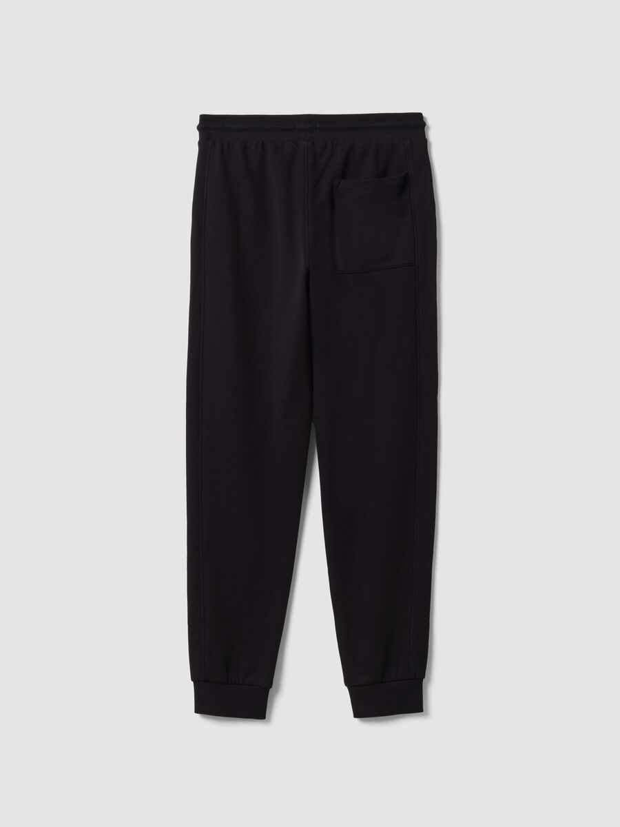Black organic cotton jogger trousers_5