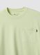 Green pure cotton T-shirt with chest pocket_1