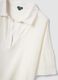 Short white pure cotton kaftan with V-neck_5