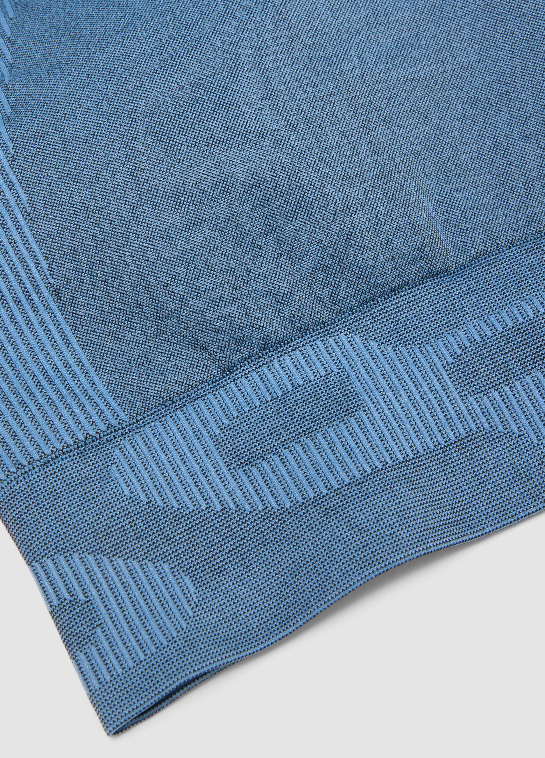 Top tecnico blu in tessuto elasticizzato traspirante ALTAVIA